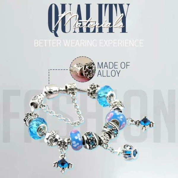 Crystal Blue Exotic Beaded Bracelet