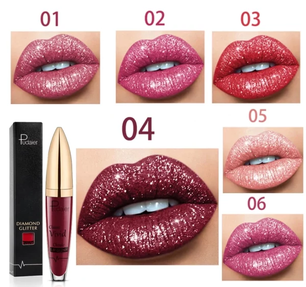 【Buy 2+ Get EXTRA 25% OFF】18 Color Diamond Shiny Long Lasting Lipstick