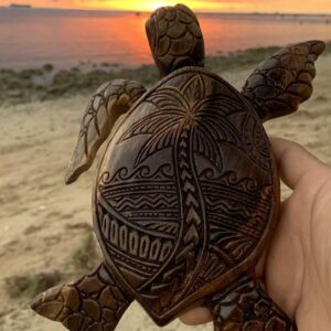 Hawaiian Turtle Wood Carving--Made in Hawaii