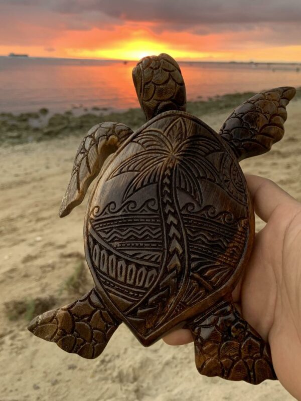 Hawaiian Turtle Wood Carving--Made in Hawaii