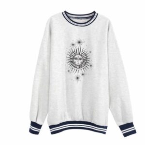 Plus Size Autumn Winter Sun Star Sweatershirts