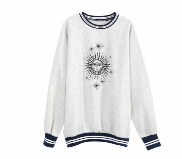 Plus Size Autumn Winter Sun Star Sweatershirts