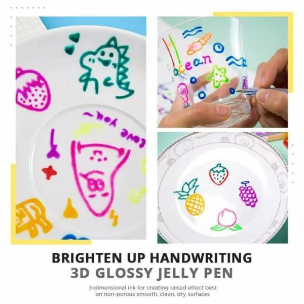 (50% OFF) 3D Glossy Jelly Ink Pen （6Pcs /pack）