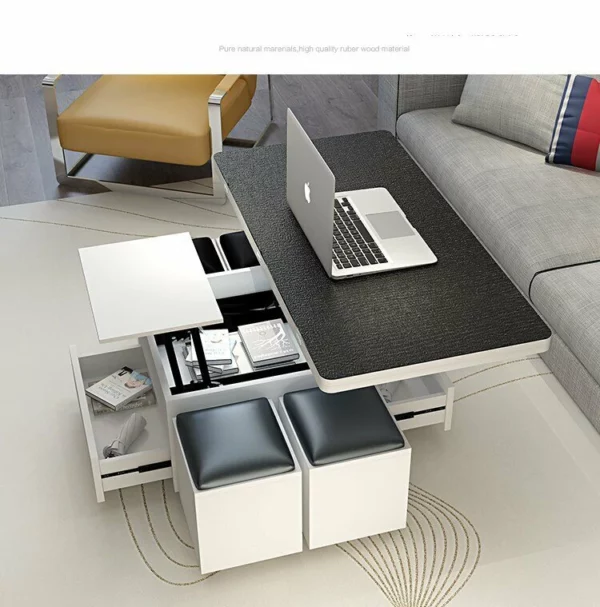 【 Special Offers During COVID-19】Minimalist Rectangle Coffee Table Liftable