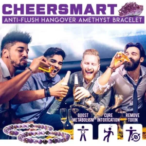 CheerSmart™ Anti-Flush Hangover Amethyst Bracelet