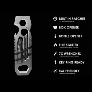 (🔥Clearance Sale - 63% OFF) Ratcheting Keychain Tool