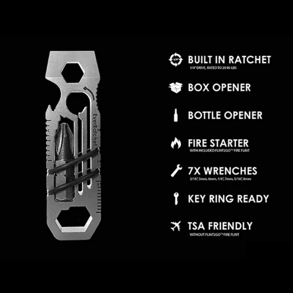 (🔥Clearance Sale - 63% OFF) Ratcheting Keychain Tool