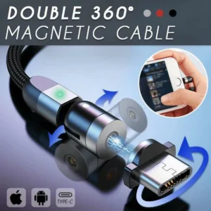 (HOT SALE) Double 360° Magnetic Cable 2Meter