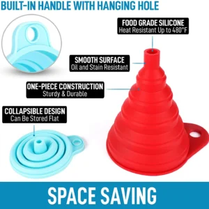 🔥(HOT SALE)SILICONE COLLAPSIBLE FUNNEL(👍BUY 2 GET 1 FREE)