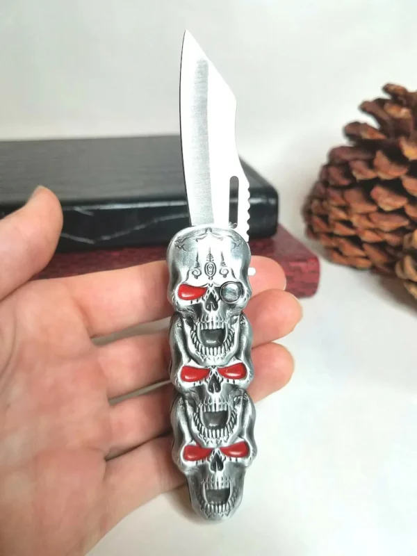 2 in 1 Red Flame Skull, A Unique Gift for Men