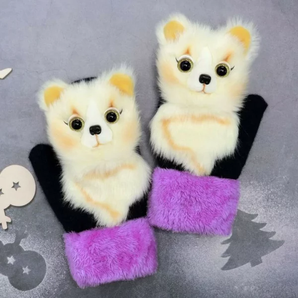 (🎅EARLY CHRISTMAS SALE - 48% OFF) 2021 new cartoon plush knitted gloves🌈