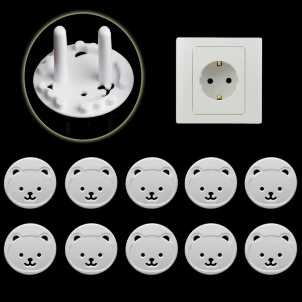 10pcs Bear EU Power Socket