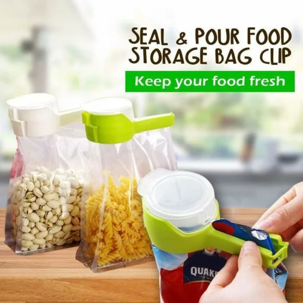 (🔥CLEARANCE SALE - SAVE 50% OFF) Seal Pour Food Storage Bag Clip - Buy 3 Get 2 Free