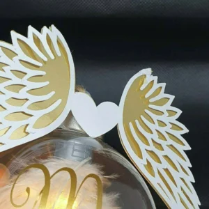 Angel Wings LED Glass Ball Commemorative Decoration Sympathy Gift