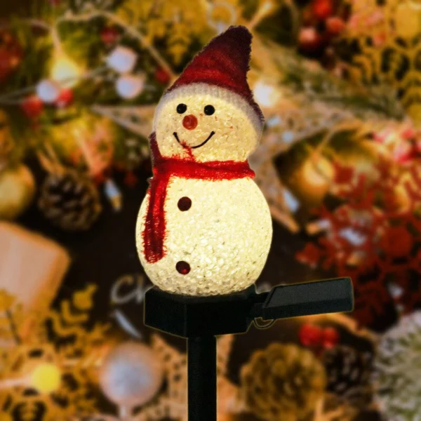 Christmas sales 50%OFF-- Waterproof solar snowman lamp.