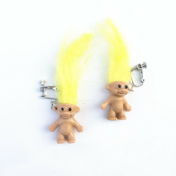 Retro Troll Doll 90s Kitsch Earrings