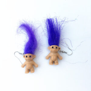 Retro Troll Doll 90s Kitsch Earrings