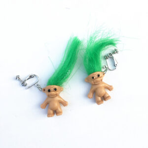 Retro Troll Doll 90s Kitsch Earrings