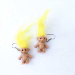 Retro Troll Doll 90s Kitsch Earrings