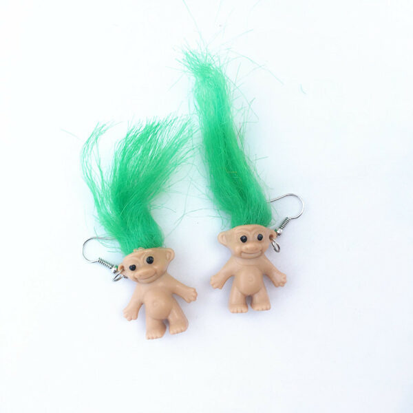 Retro Troll Doll 90s Kitsch Earrings