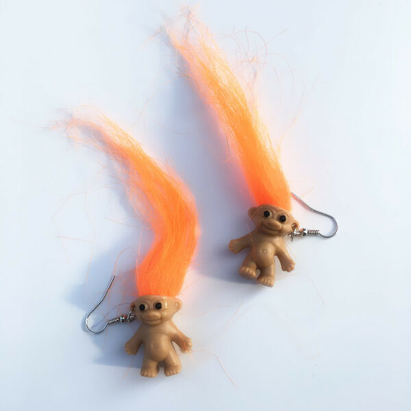 Retro Troll Doll 90s Kitsch Earrings