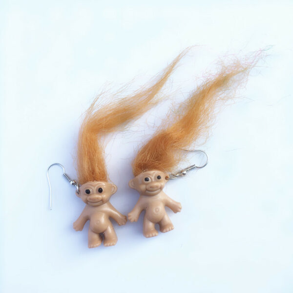 Retro Troll Doll 90s Kitsch Earrings