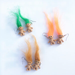 Retro Troll Doll 90s Kitsch Earrings