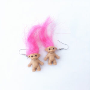 Retro Troll Doll 90s Kitsch Earrings