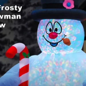 The 18' Frosty The Snowman Lightshow For Christmas Yard Decoration