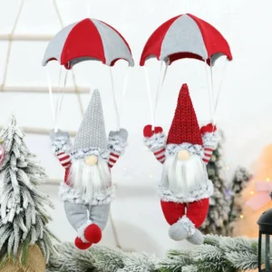 Lovely Santa Gnome With Parachute For Christmas Decor