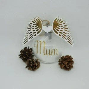 Angel Wings LED Glass Ball Commemorative Decoration Sympathy Gift