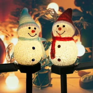 Christmas sales 50%OFF-- Waterproof solar snowman lamp.