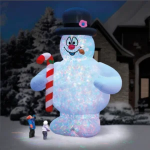 The 18' Frosty The Snowman Lightshow For Christmas Yard Decoration