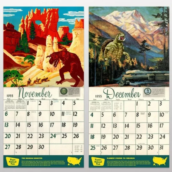 2022 National Park Monsters Calendar