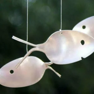 (🔥Hot Sale - 48% OFF)Fishing Man Spoon Fish Sculpture Wind Chime