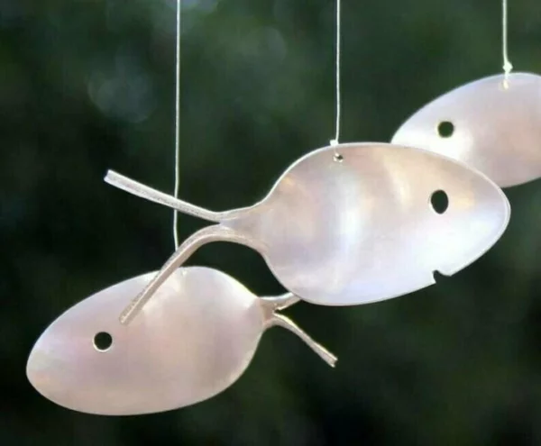 (🔥Hot Sale - 48% OFF)Fishing Man Spoon Fish Sculpture Wind Chime