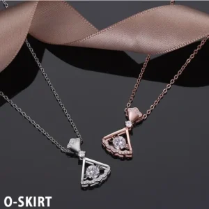 Sterling Silver Shimmering Heart Stone Necklace💓