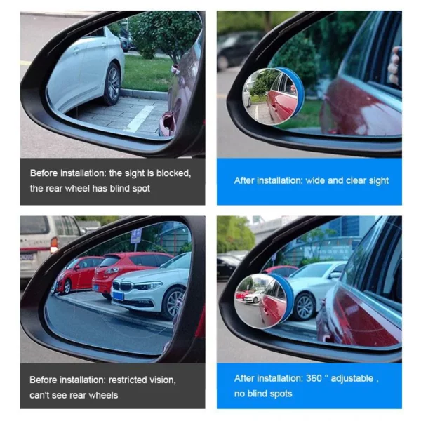 (🎄Early Christmas Sale NOW-40% OFF)360° Rotation Car Reversing Small Round Mirrors (2pcs)