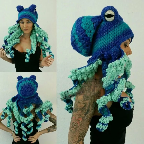 Crochet Octopus Hat —— A Very Good Birthday/Christmas Gift