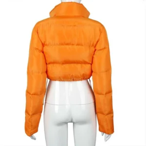 Long Sleeve Zipper Design Gilet Puffer Jacket