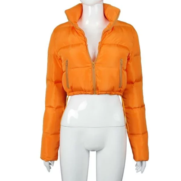 Long Sleeve Zipper Design Gilet Puffer Jacket