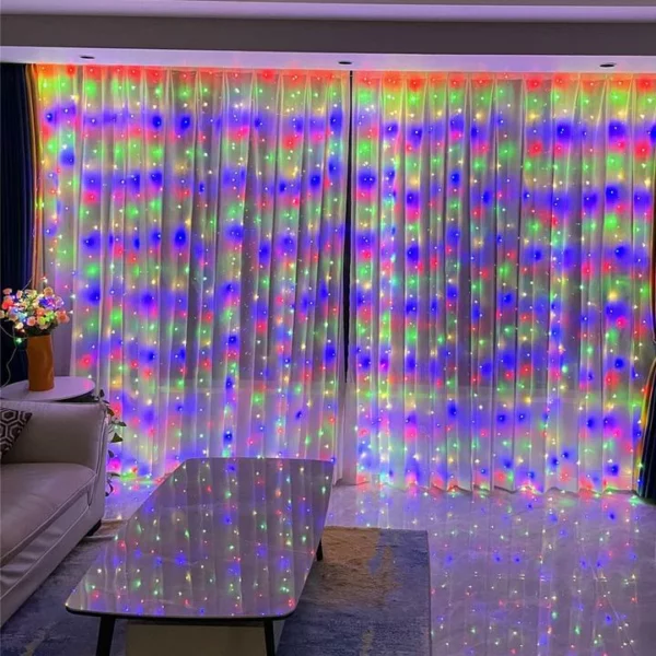 Curtain of String Lights with Remote