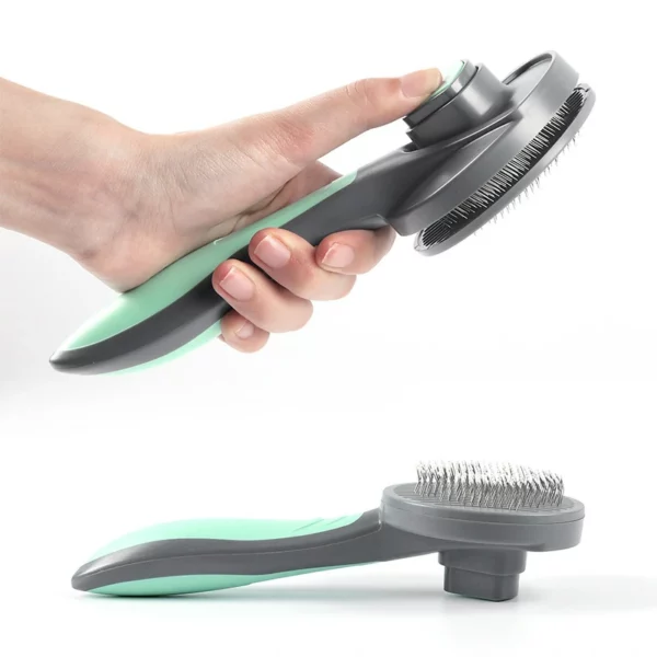 Elago Self-Cleaning Slicker Brush For Dogs And Cats Pet Grooming Dematting Brush