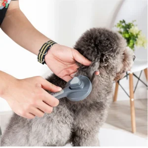 Elago Self-Cleaning Slicker Brush For Dogs And Cats Pet Grooming Dematting Brush