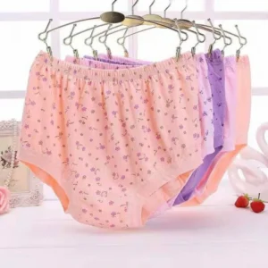 [8 PCS]Oversize 100% Cotton High Waist Older Plus Comfortable Panties