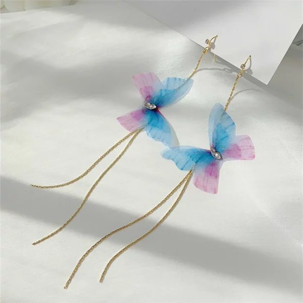 Transparent Yarn Butterfly Earring