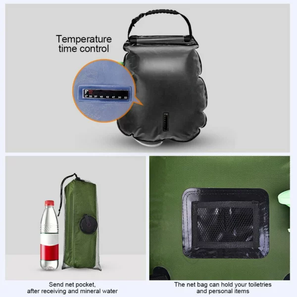 ELAGO Portable Solar Shower Bag for Camping 5 gallons/20L