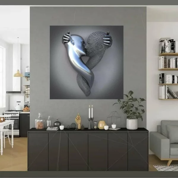 💞 Last Day Promotion 50% OFF 💞 Love Heart Gray-3D Art Wall Decor-Anniversary Gift