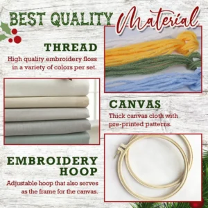 (🎄Early winter Sale🎄-50% OFF) Christmas Embroidery Set