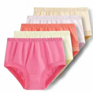 [8 PCS]Oversize 100% Cotton High Waist Older Plus Comfortable Panties